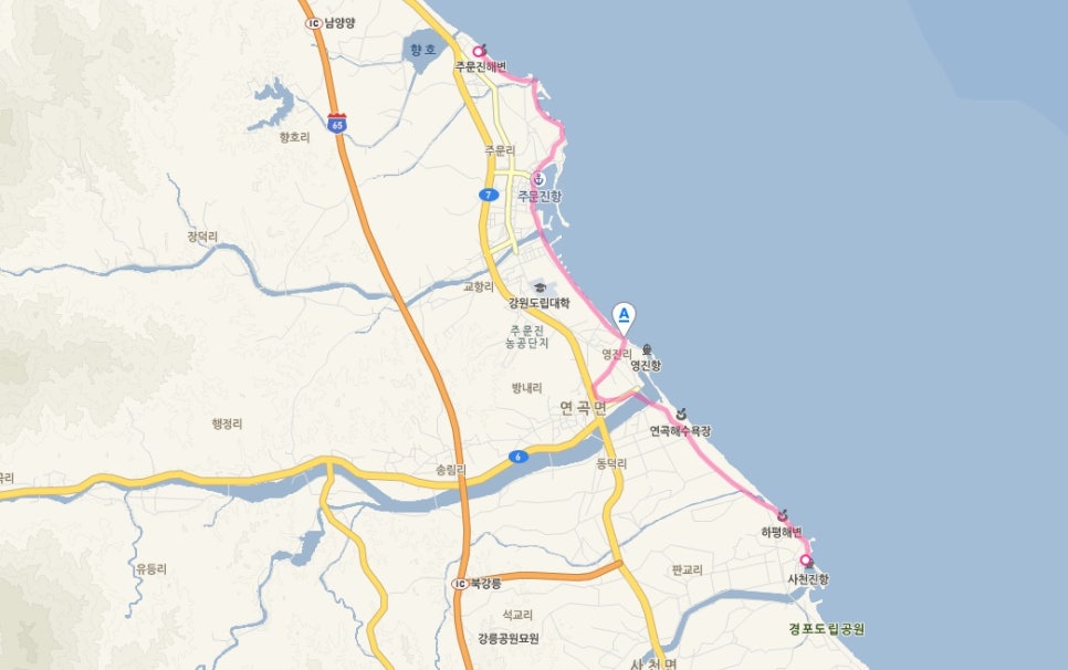 해파랑길 40코스 바우길 12구간 이미지