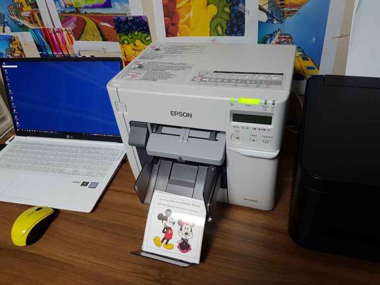 EPSON TMC3500 4색 엡손 컬러 라벨프린터 출력테스트 네이버 블로그