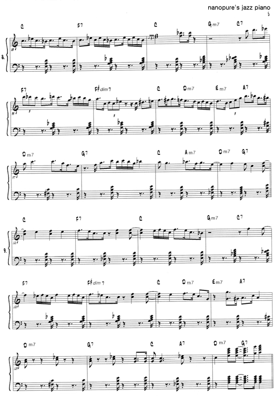 Red Garland C Jam Blues 악보 네이버 블로그